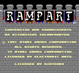 Rampart (USA) Title Screen